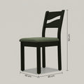 Black Cushioned Dining Chair by Zodiya