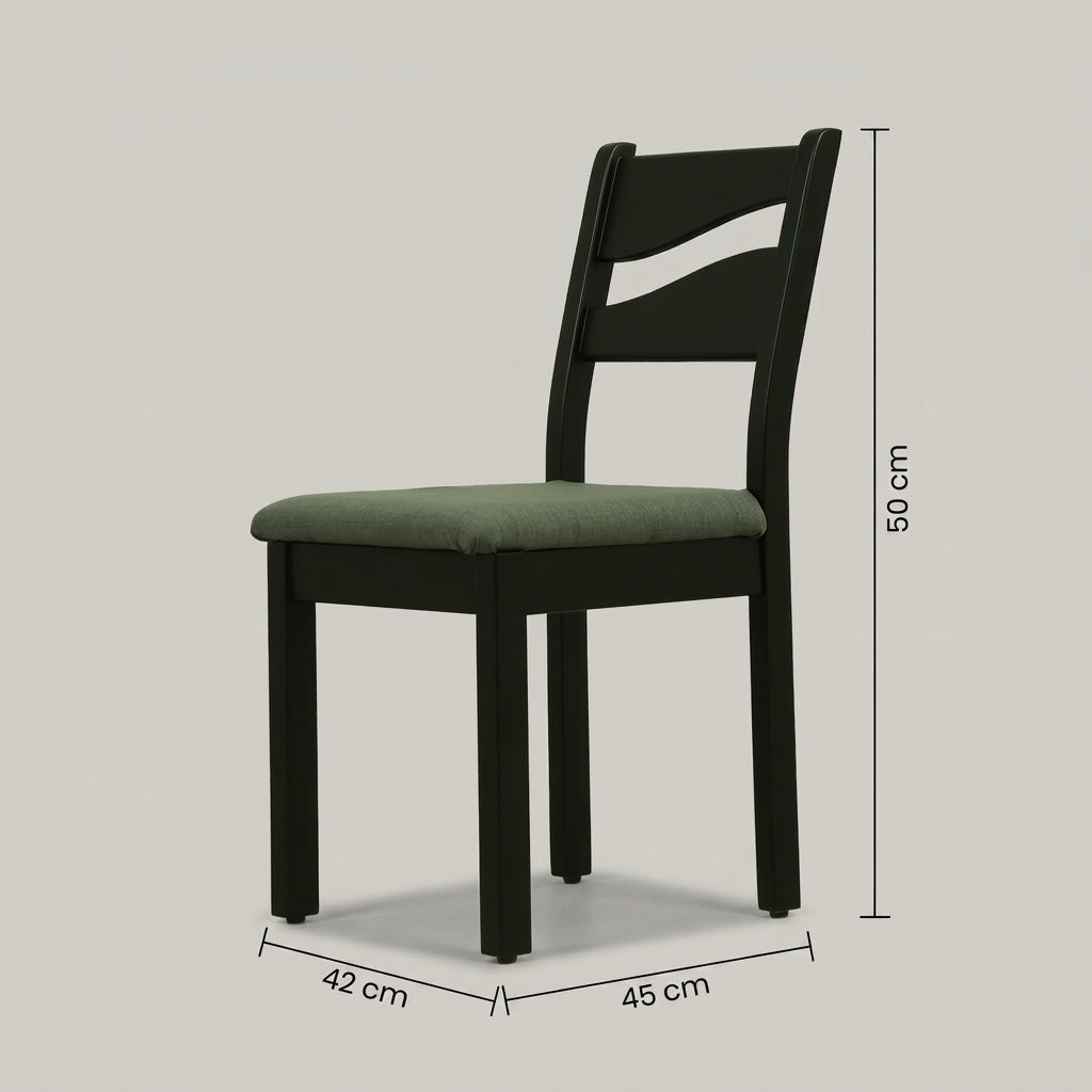 Black Cushioned Dining Chair by Zodiya