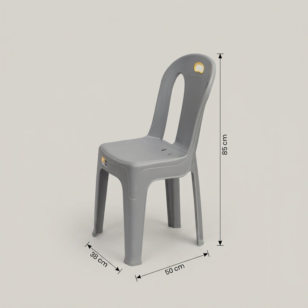 Grey Plastic Chair by Zodiya