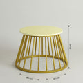 Marble Top Coffee Table Set of 2 with Gold Base by Zodiya
