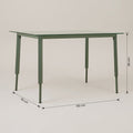 Aura Glass Top Metal 4 Seater Dining Table by Zodiya