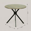 Omaha Round Wood and Metal 4 seater Dining Table by Zodiya