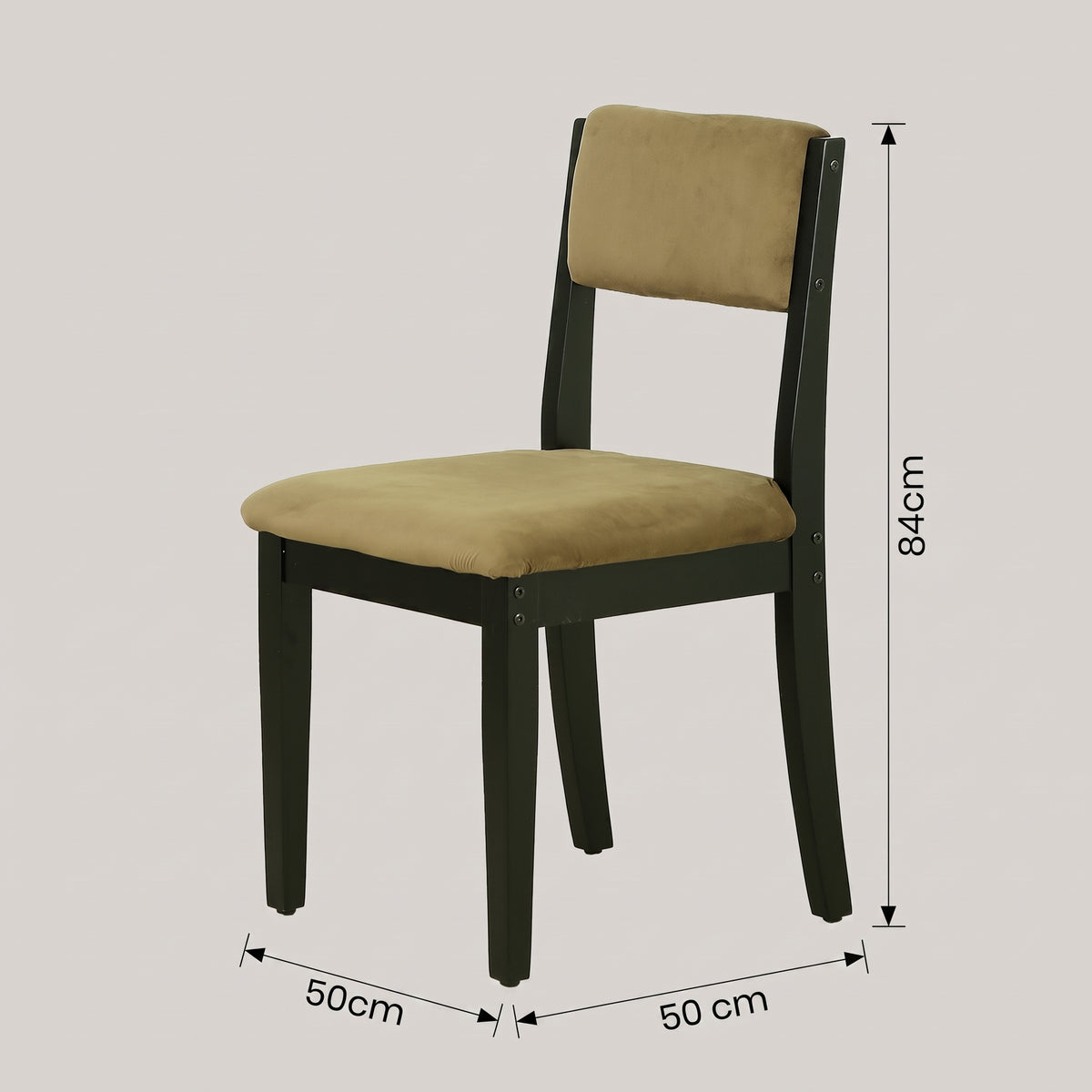 Beige Double Side Cushioned Dining Chair by Zodiya