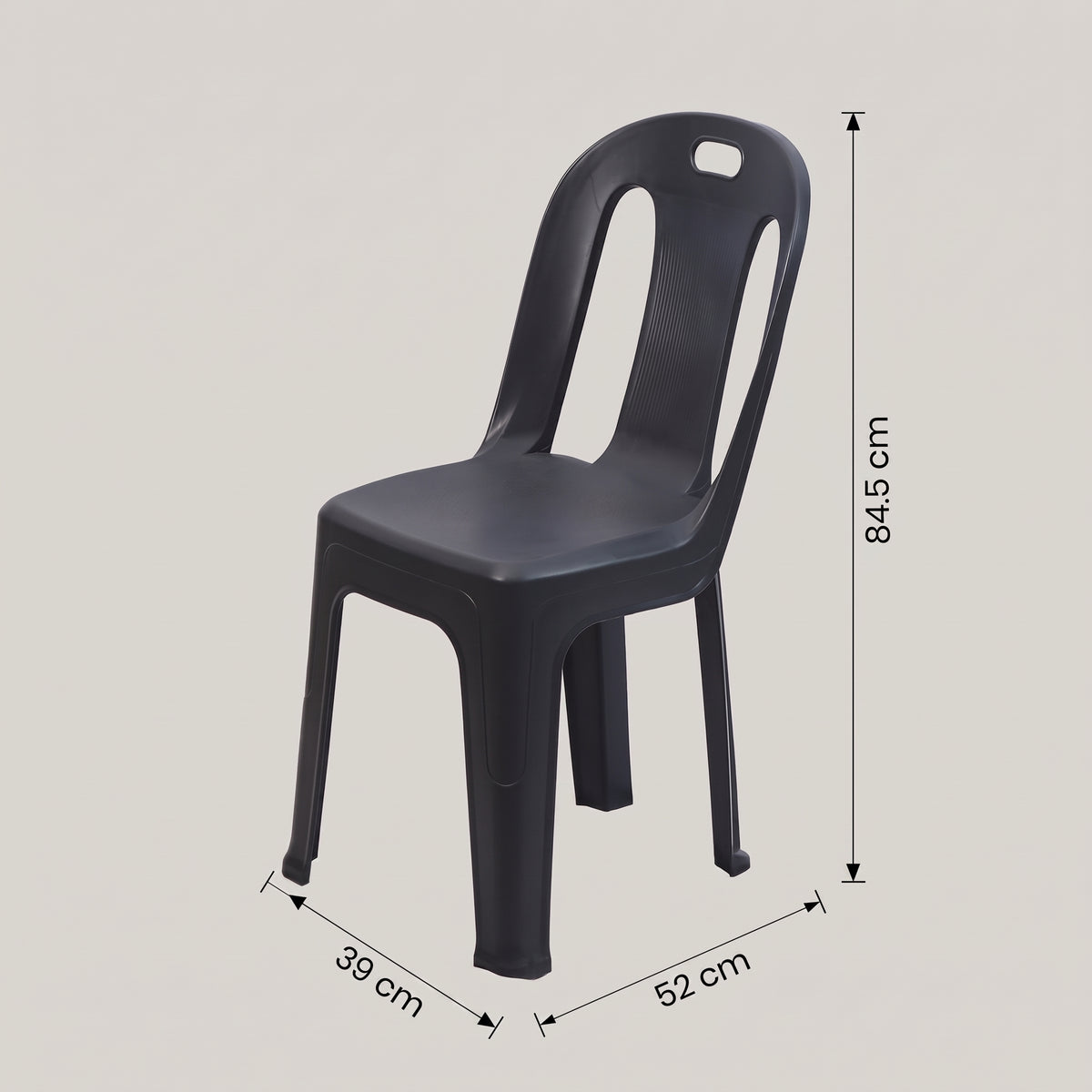 Dark Blue Plastic Chair by Zodiya