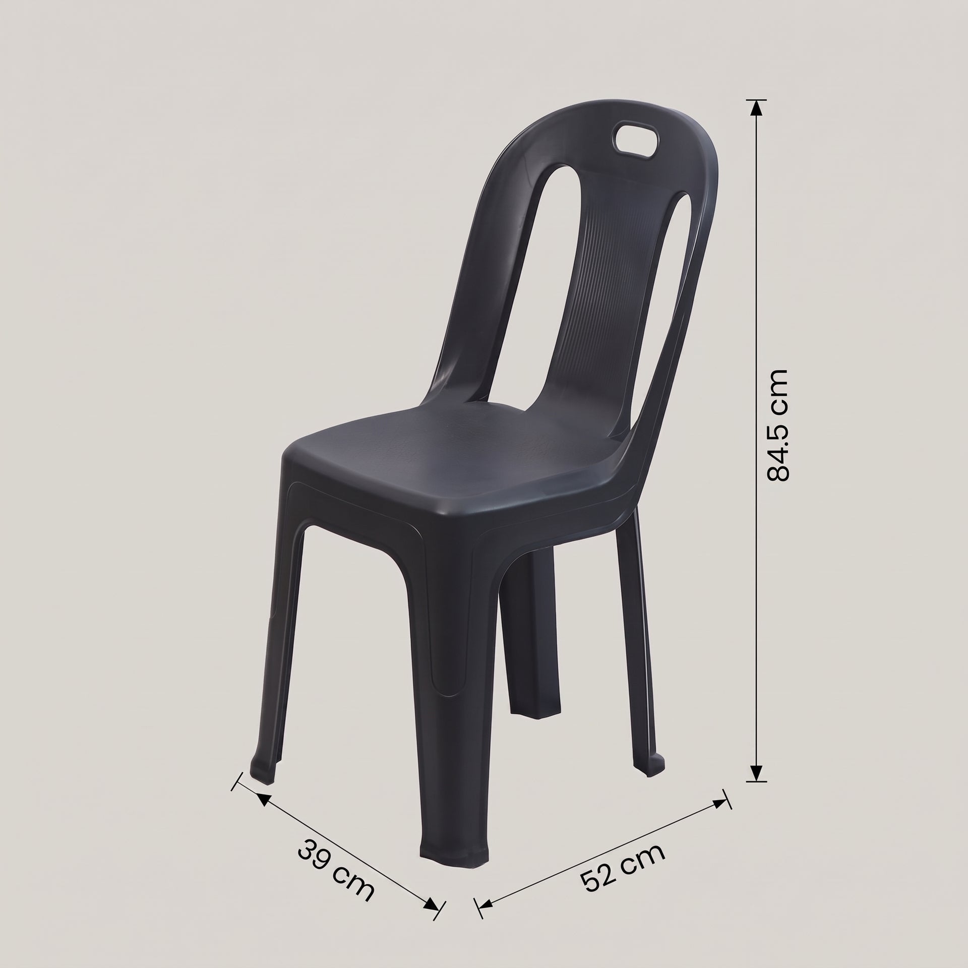 Dark Blue Plastic Chair by Zodiya