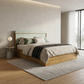 Green Queen Size Platform Bed with Storage by Zodiya