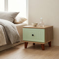 Green Bedside Table with Drawer ( Engineered Wood) by Zodiya