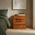 Wooden Bedside with Drawers by Zodiya | Nightstand