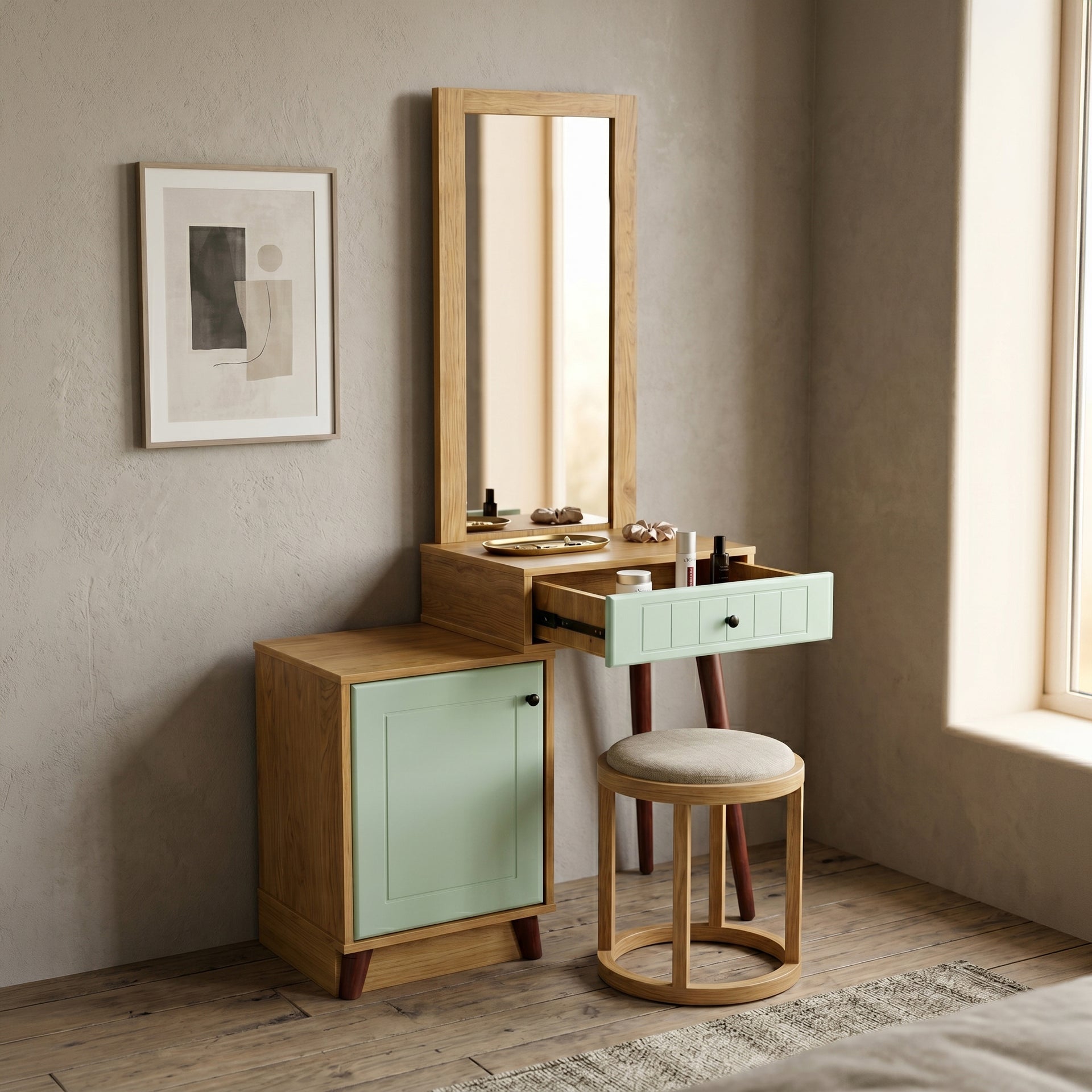 Pista Green Dressing Table by Zodiya