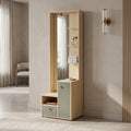 Lormier Beige Engineered Wood Tall Dressing Table with Mirror By Zodiya
