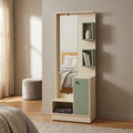 MAKWA Pastel Green Dressing Table with Storage by Zodiya