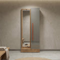 Tall Dressing Table with Mirror & Grey Cabinet by Zodiya