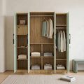 Pista Green 4 Door Wardrobe by Zodiya