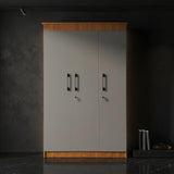 Regalia Grey Engineered Wood 3 Door Wardrobe By Zodiya