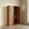 Wooden 2 Door Wardrobe With Mirror By Zodiya