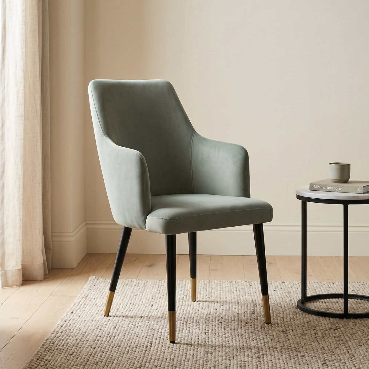 Grey Dining Arm Chair By Zodiya