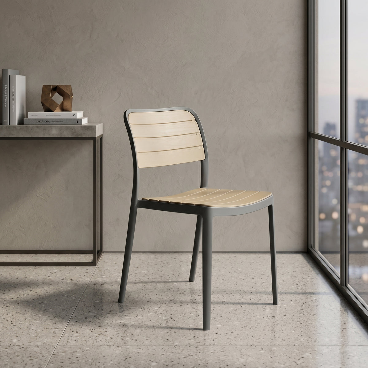 Grey Outdoor Plastic Chair by Zodiya