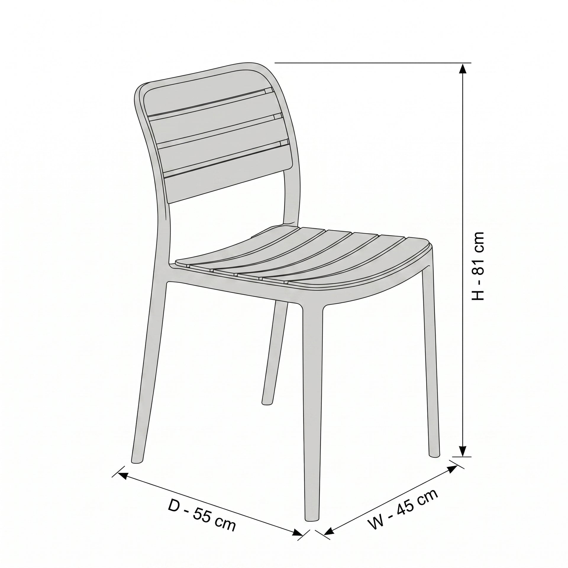 Grey Frame Pastic Chair by Zodiya
