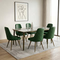 Grey Marble 6 Seater Dining Set by Zodiya