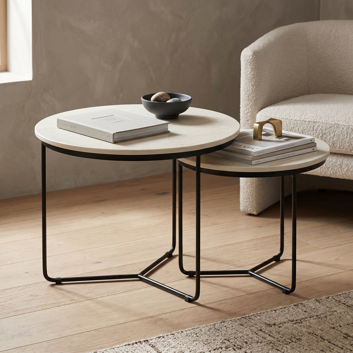 Round Nesting Coffee Table by Zodiya