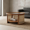 Rattan Design Round Coffee Table by Zodiya
