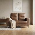 Vive Leather Brown 2 Seater Sofa by Zodiya