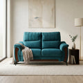 Omega Blue Velvet 2 Seater Sofa by Zodiya