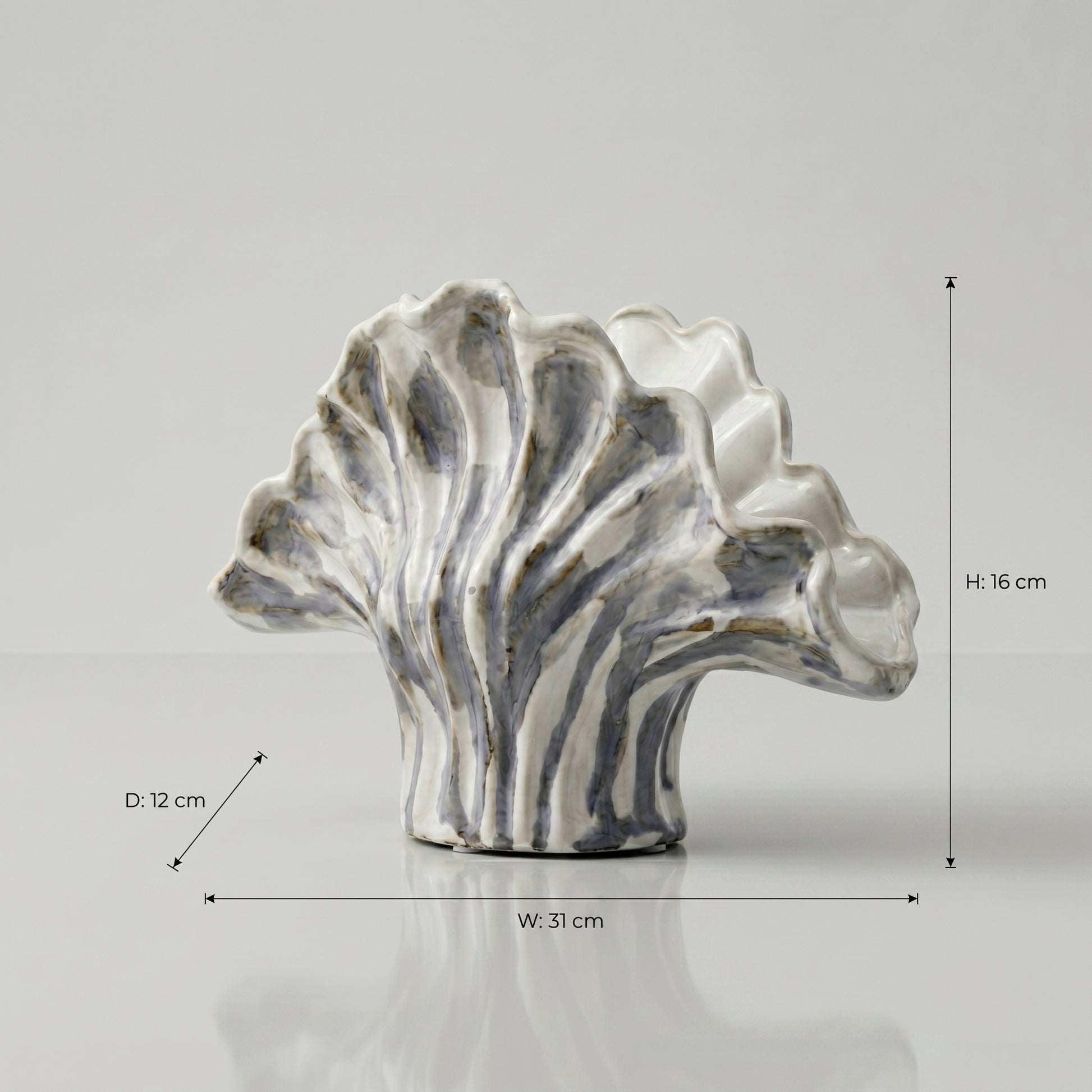 Petal Shape Large Ceramic Flower Vase By Zodiya-2
