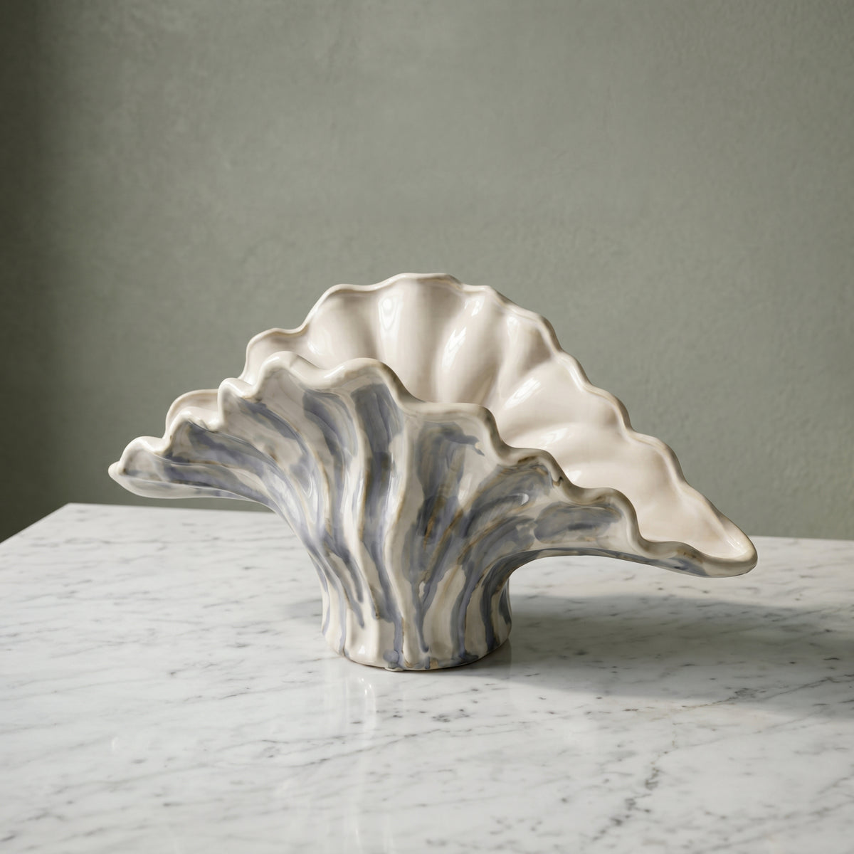 Petal Shape Large Ceramic Flower Vase By Zodiya