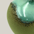 Green Ceramic Flower Vase (Small, Moon Jar) by Zodiya