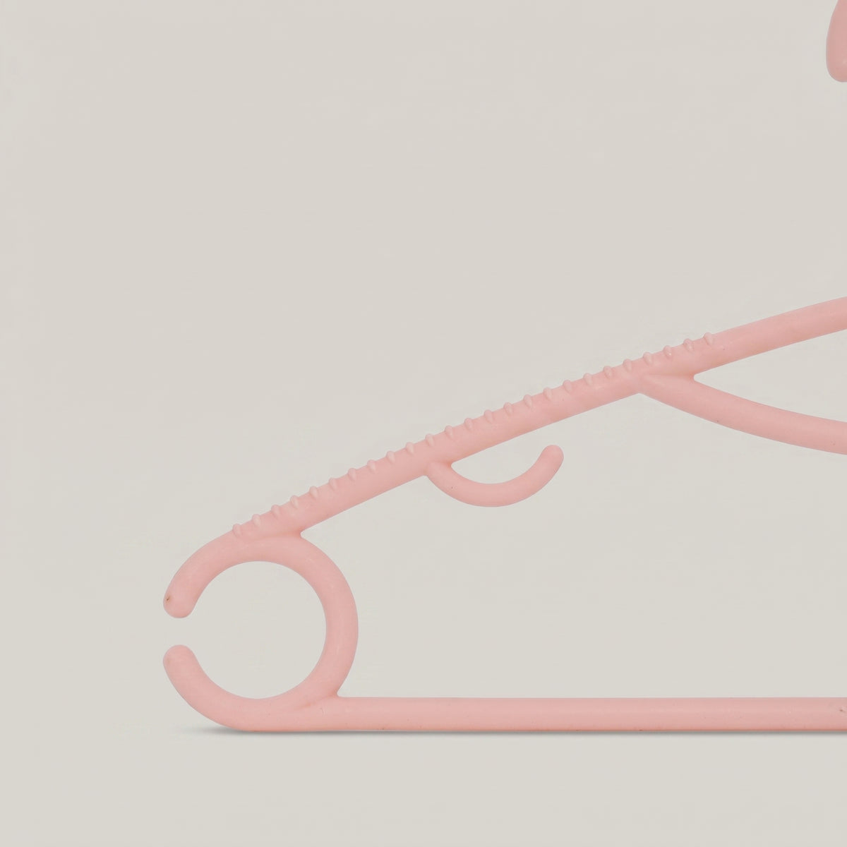 Peach Plastic Cloth Hanger Set Of 10 By Zodiya