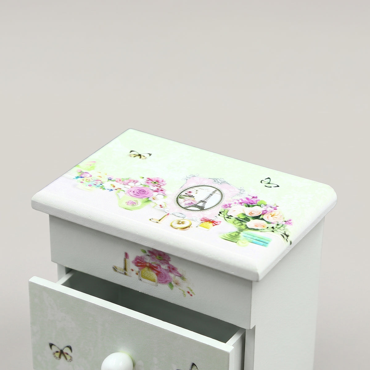 White Wooden Jewellery Organiser Box By Zodiya