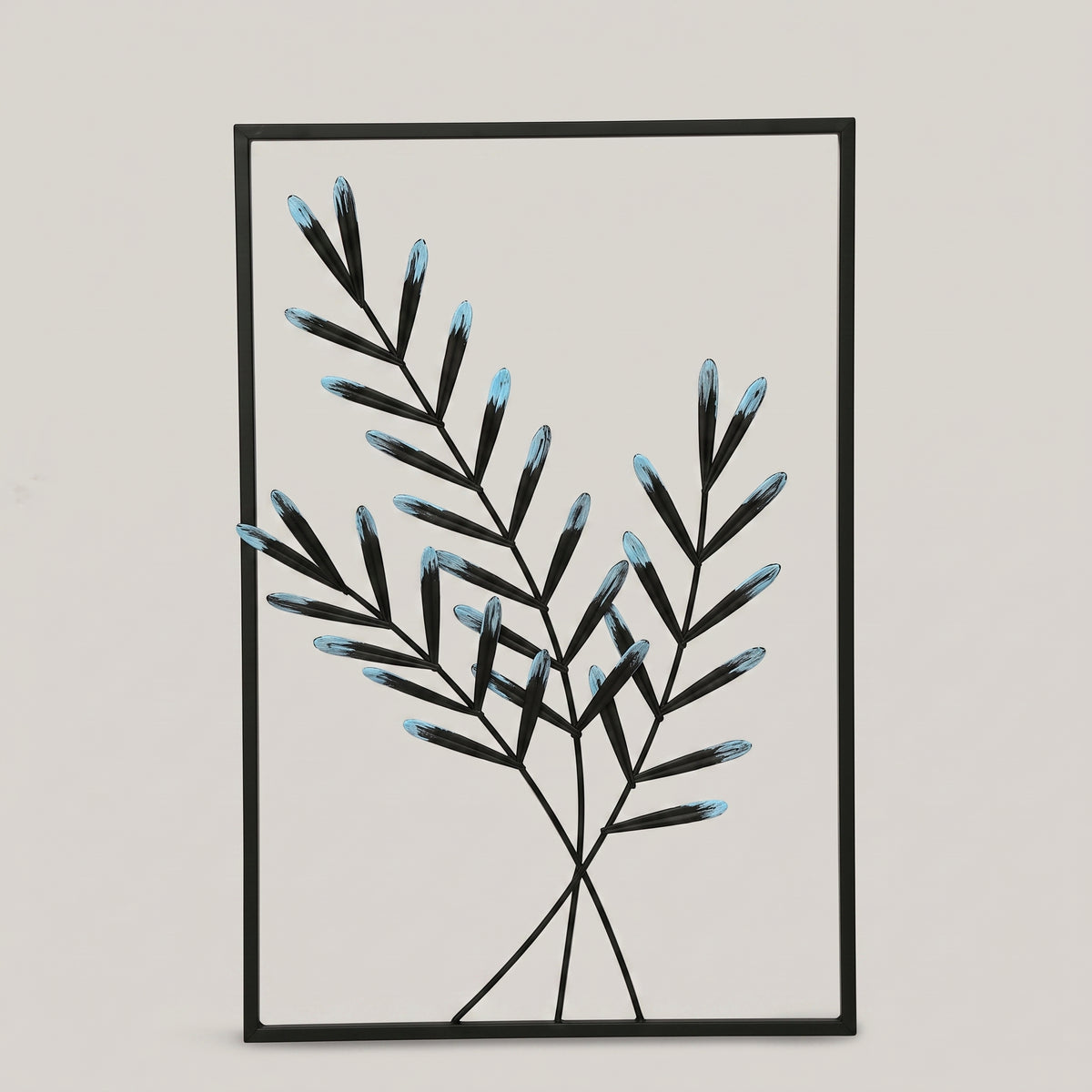 Metal Palm Leaf Wall Frame Decor by Zodiya
