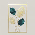 Gold & Green Metal Leaf Wall Art by Zodiya
