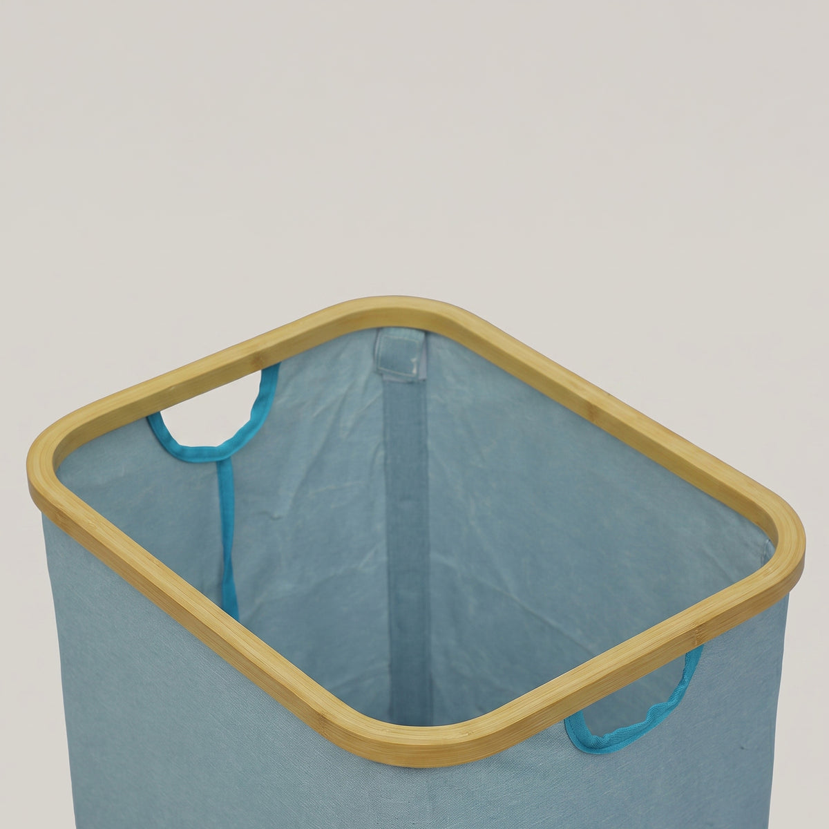 Light Blue Fabric Laundry Basket by Zodiya