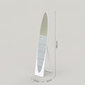 Silver Oval Metallic Standing Mirror by Zodiya