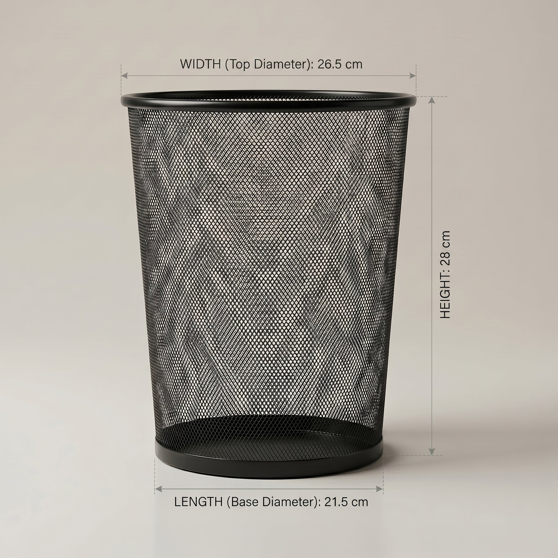 Black Metal Dust Bin by Zodiya