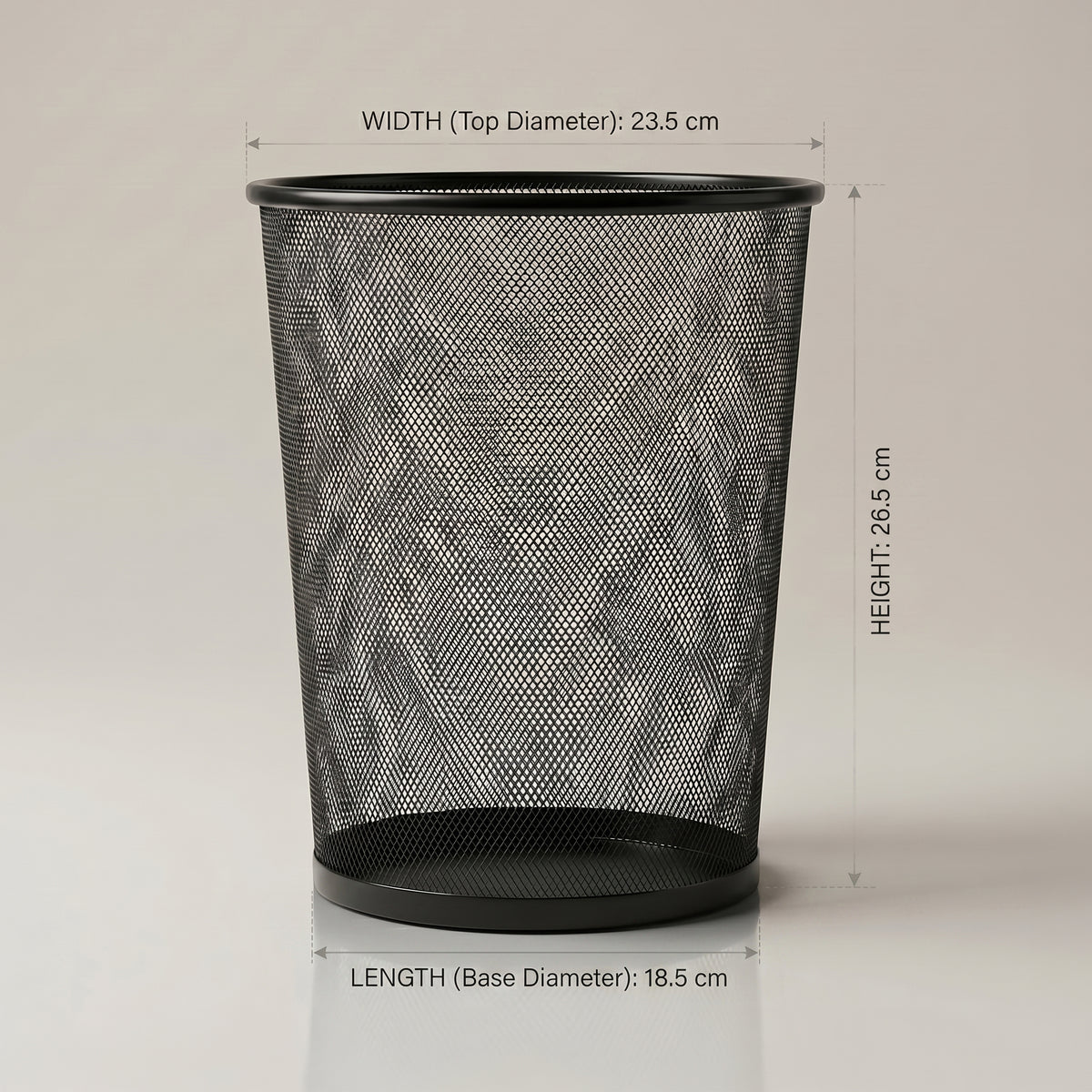 Black Metal Dust Bin by Zodiya
