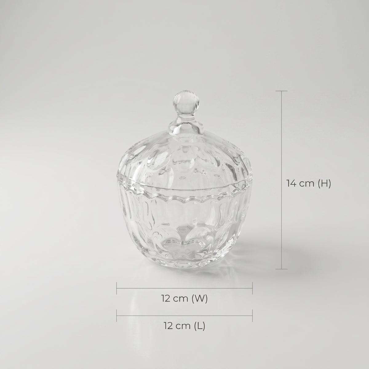 Glass Candy Bowl with Lid by Zodiya