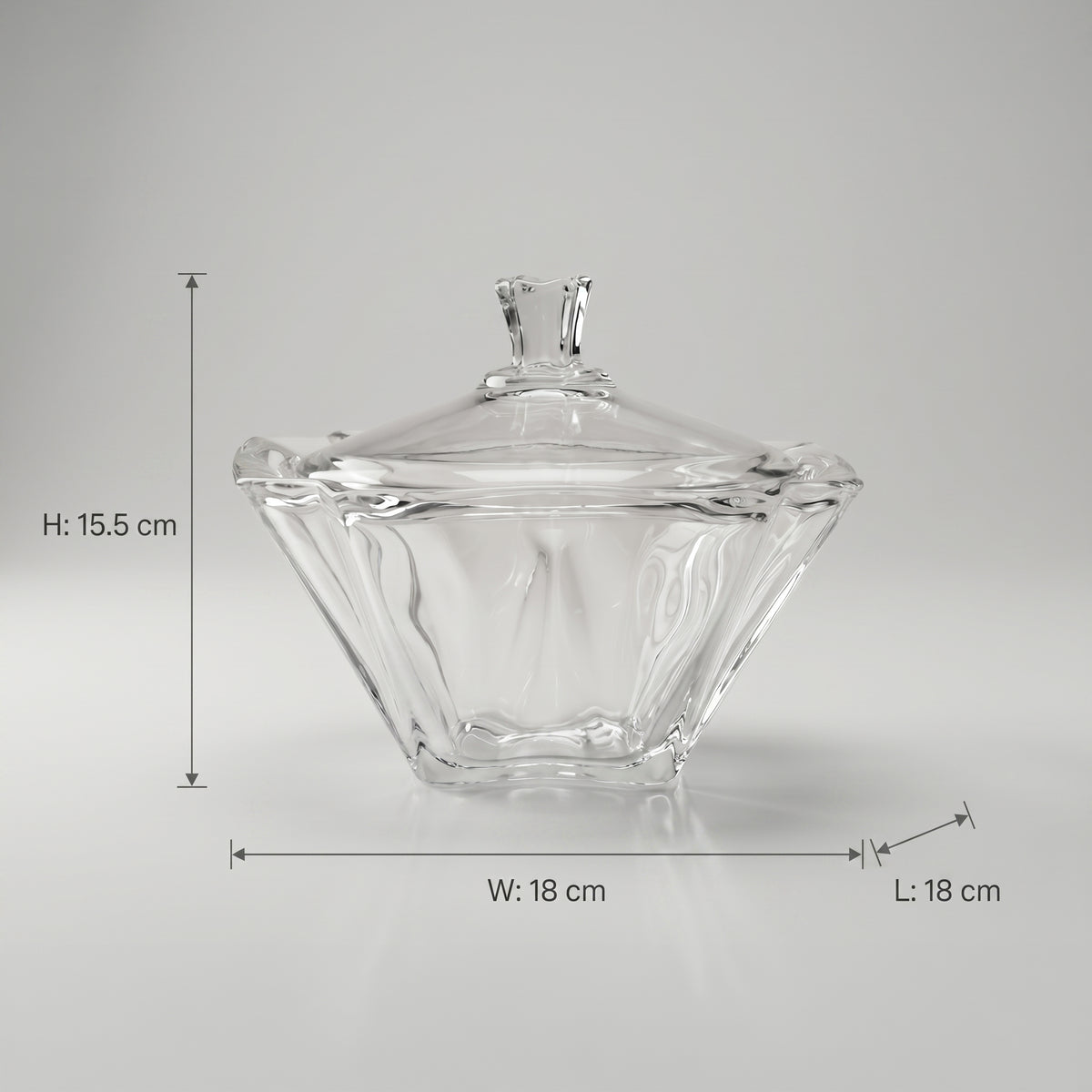 Clear Glass Candy Bowl by Zodiya