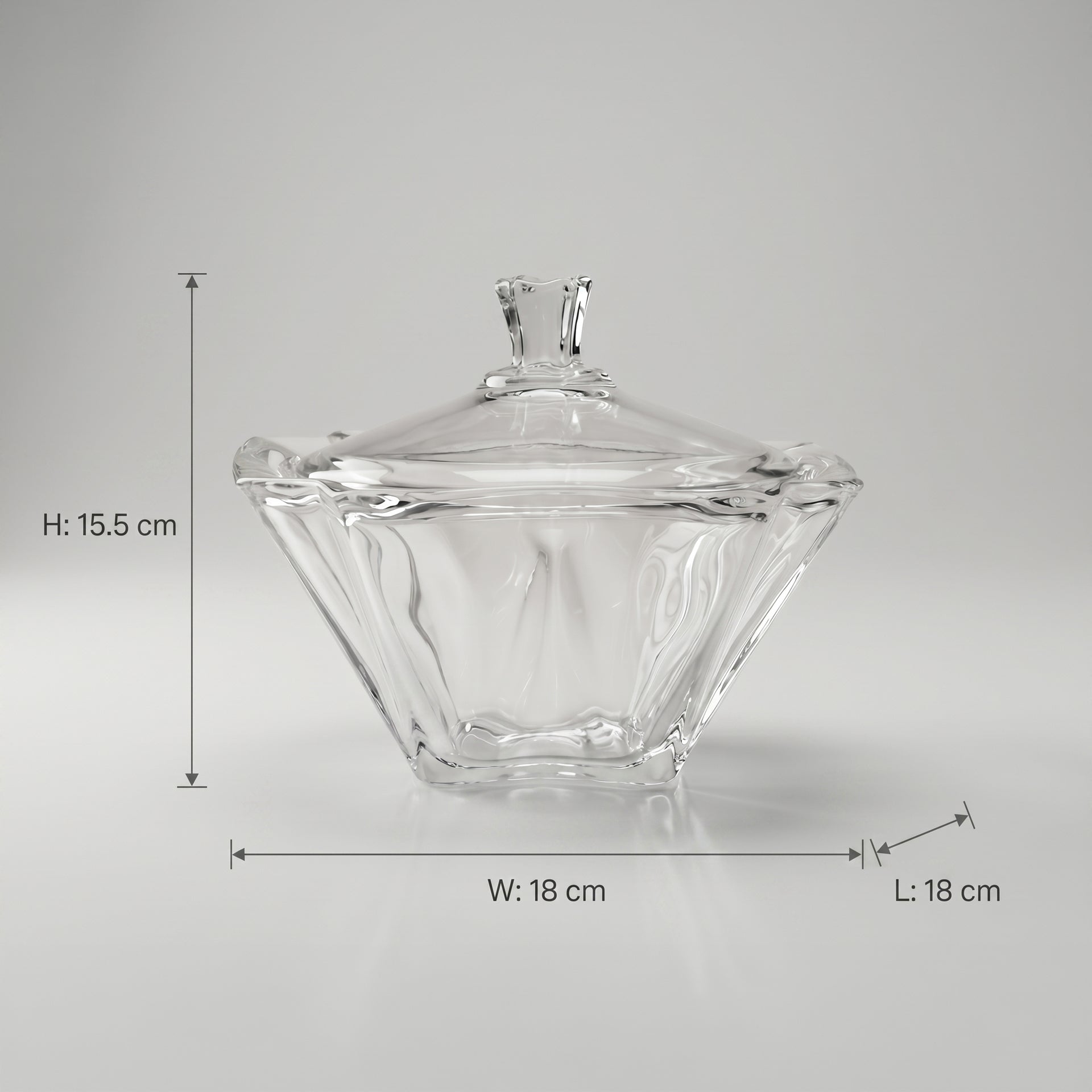 Clear Glass Candy Bowl by Zodiya