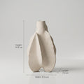 Beige Ceramic Stone Texture Flower Vase by Zodiya