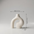 Beige Sculptural Arched Ceramic Vase by Zodiya