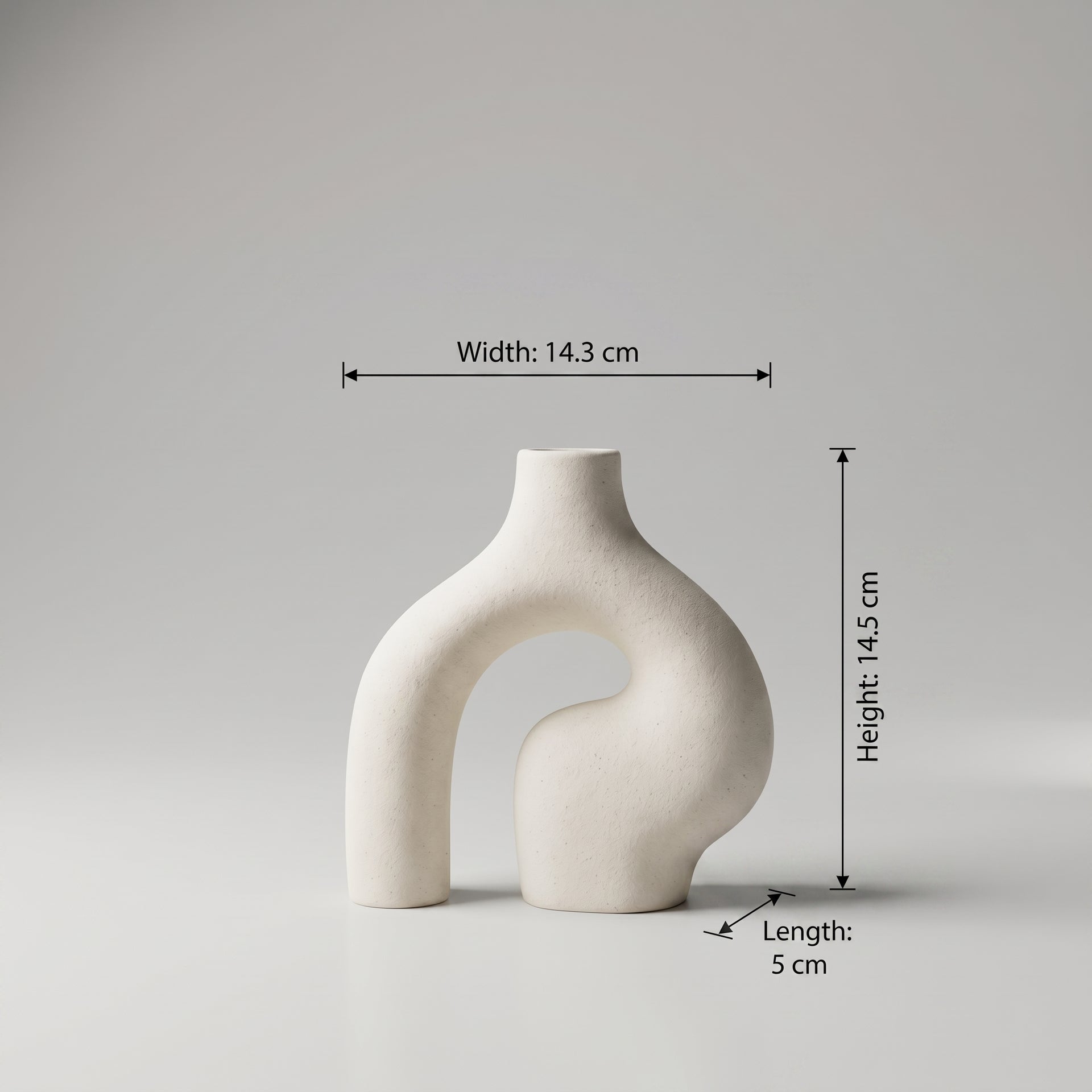 Beige Ceramic Vase by Zodiya