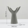 Grey Ceramic Hand Sculpture Vase by Zodiya