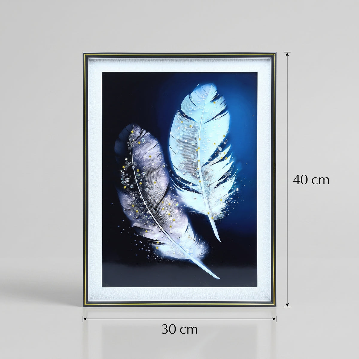 Wall Frame (Blue Feather Art) By Zodiya