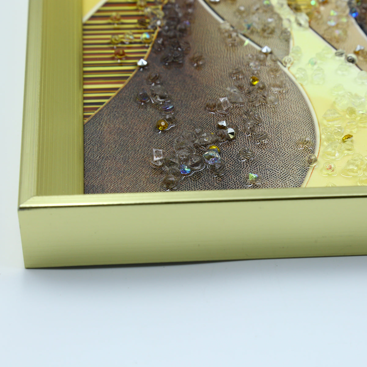 3D Gold Crystal Canvas Wall Frame By Zodiya