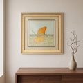 Orange Floral Wall Frame By Zodiya