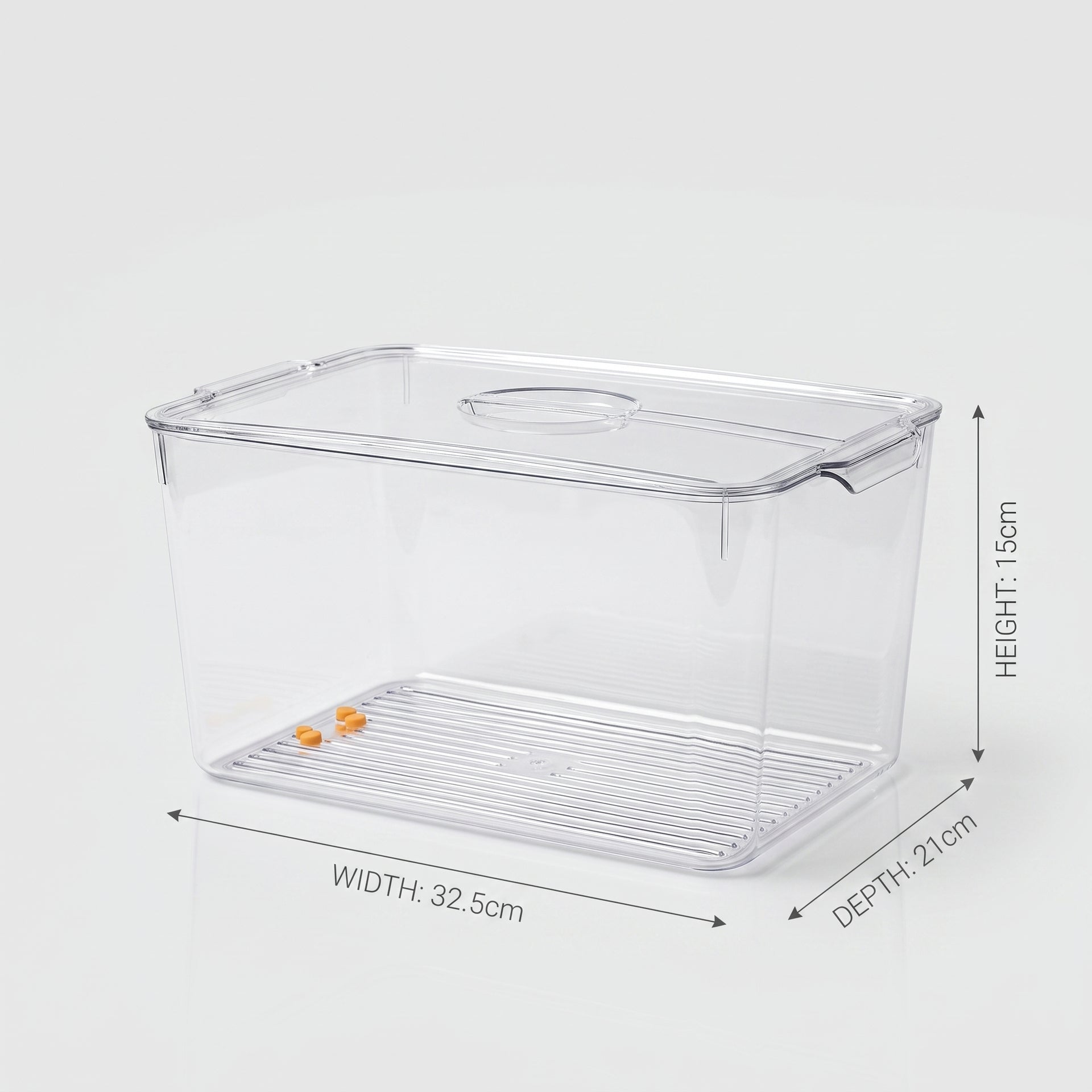 Slotted Bottom Plastic Refrigerator Storage Box By Zodiya