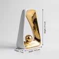 Gold and White Large Ceramic Decor By Zodiya